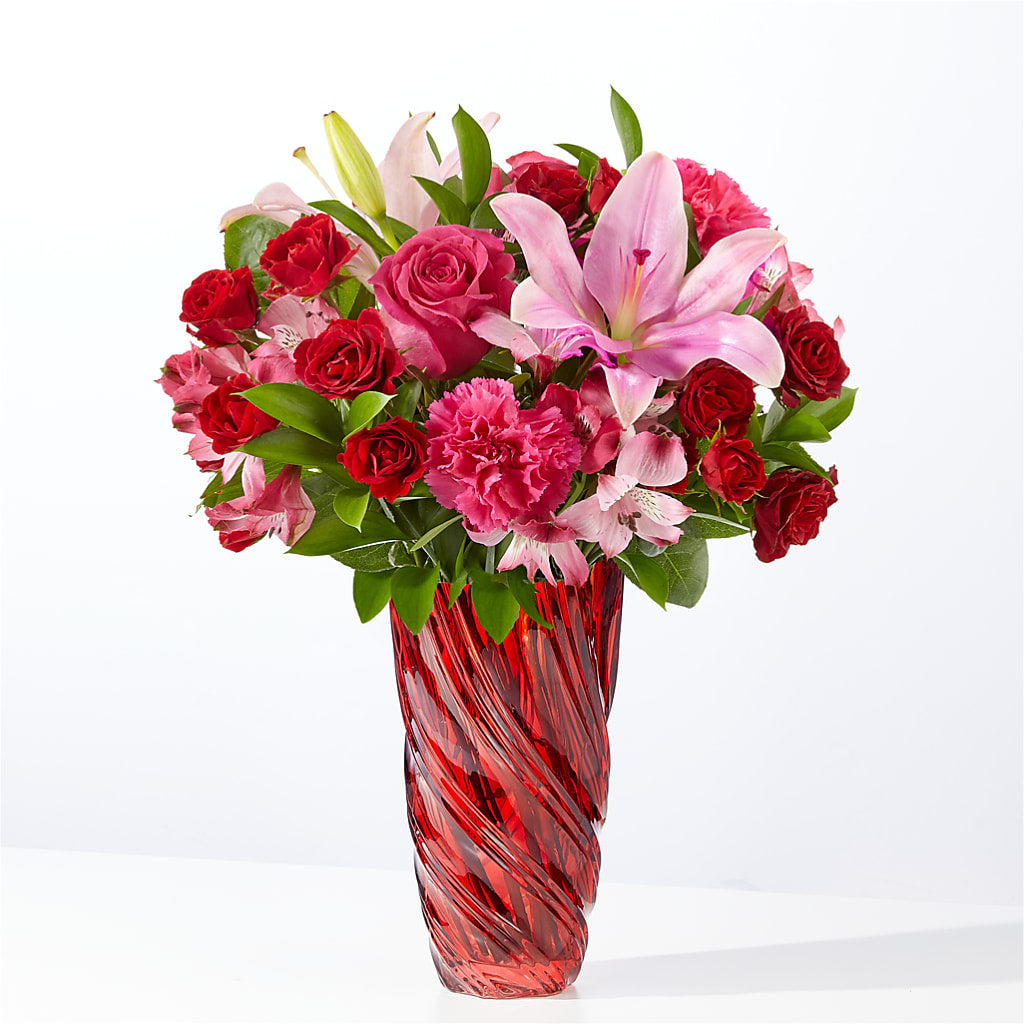 In Love Bouquet with Luxe Swirl Vase – ANTOSZYK'S GARDEN CENTER & FLORIST SHOP, Butler PA