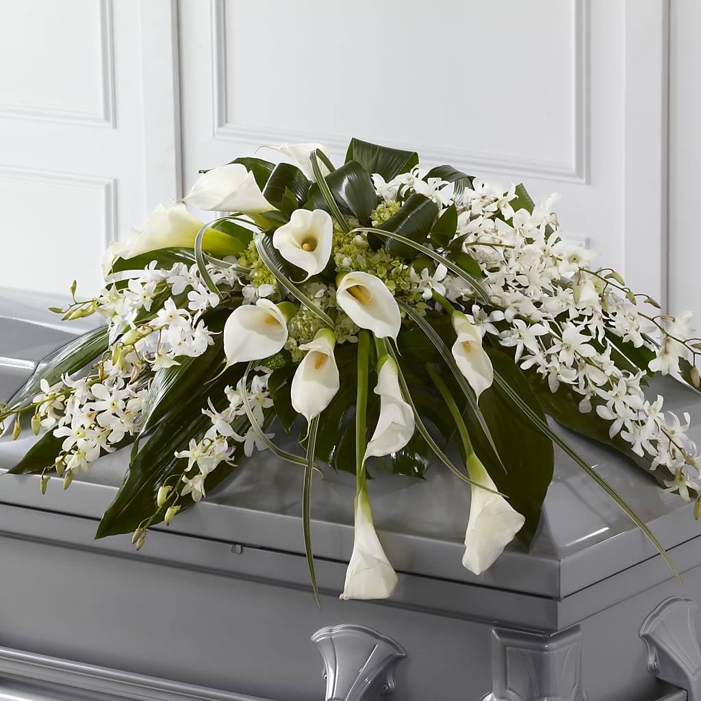 Angel Wings Casket Spray – ANTOSZYK'S GARDEN CENTER & FLORIST SHOP, Butler PA