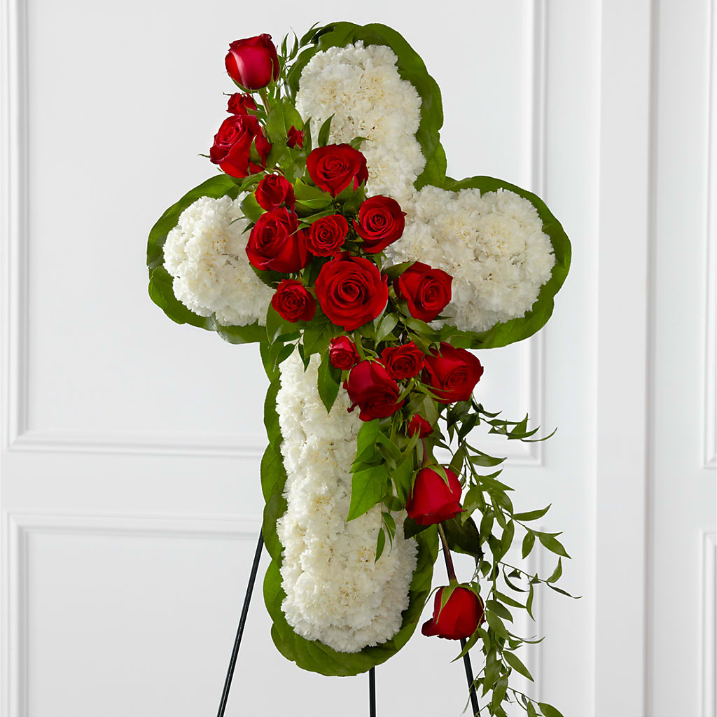 Floral Cross Easel – ANTOSZYK'S GARDEN CENTER & FLORIST SHOP, Butler PA