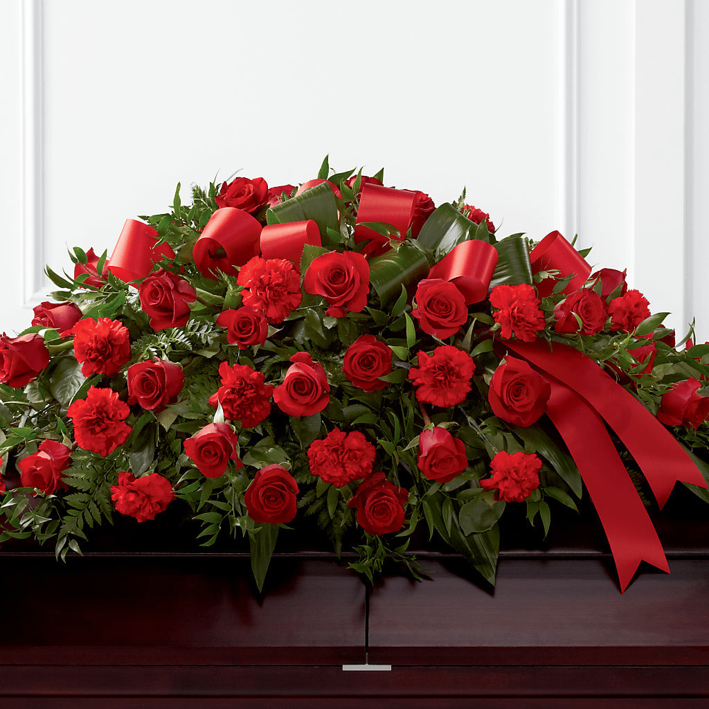 Tribute of Life Casket Spray – ANTOSZYK'S GARDEN CENTER & FLORIST SHOP, Butler PA