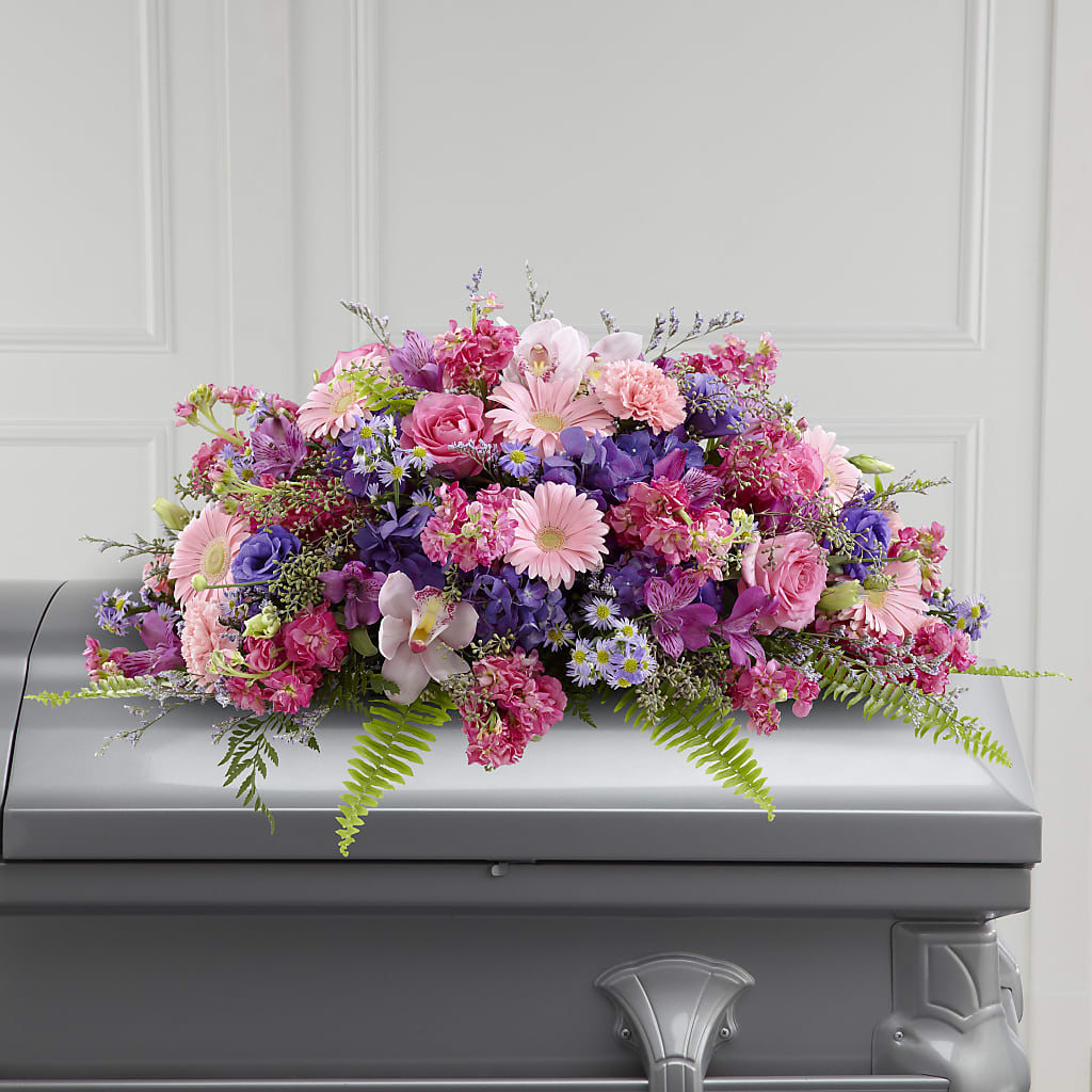Glorious Garden Casket Spray – ANTOSZYK'S GARDEN CENTER & FLORIST SHOP, Butler PA