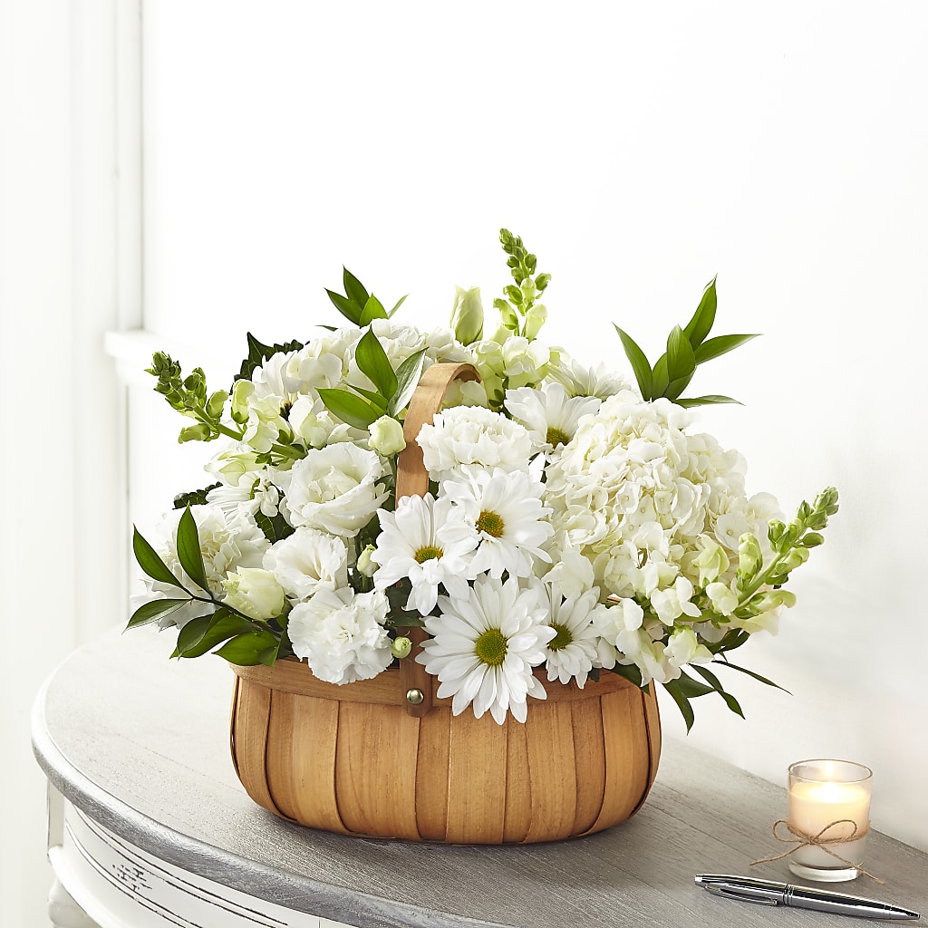 Pure Ivory Basket – ANTOSZYK'S GARDEN CENTER & FLORIST SHOP, Butler PA