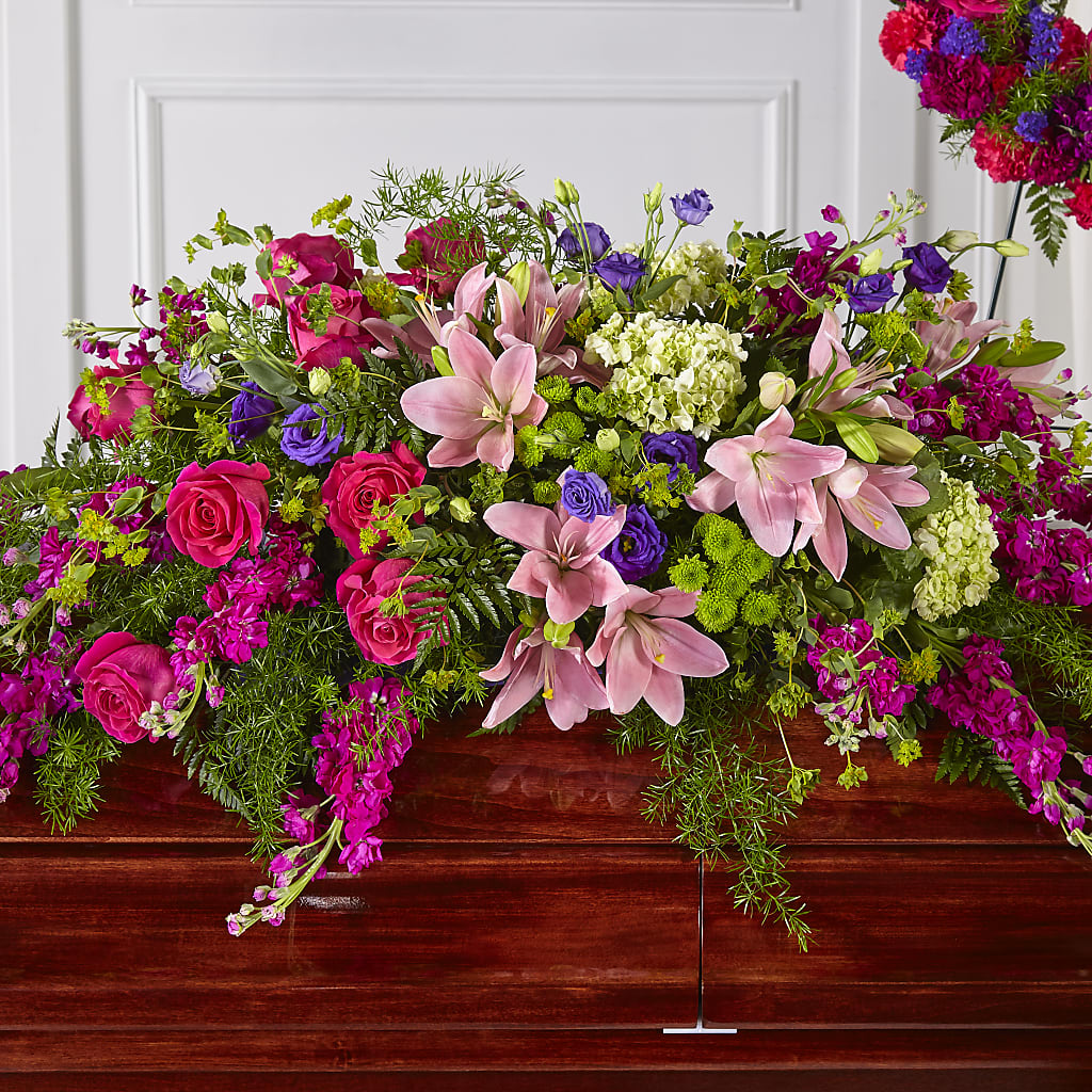 Radiant Tribute Casket Spray – ANTOSZYK'S GARDEN CENTER & FLORIST SHOP, Butler PA