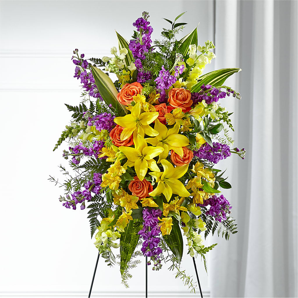Thoughtful Prayers Standing Spray – ANTOSZYK'S GARDEN CENTER & FLORIST SHOP, Butler PA