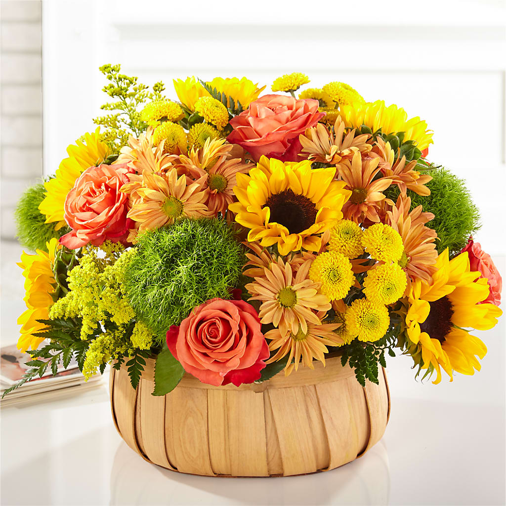 Harvest Sunflower Basket – ANTOSZYK'S GARDEN CENTER & FLORIST SHOP, Butler PA