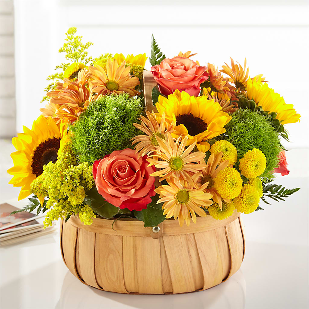 Harvest Sunflower Basket – ANTOSZYK'S GARDEN CENTER & FLORIST SHOP, Butler PA