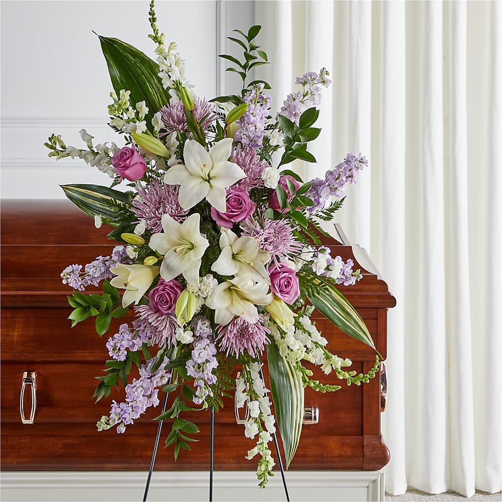 Grateful Hearts Standing Spray – ANTOSZYK'S GARDEN CENTER & FLORIST SHOP, Butler PA