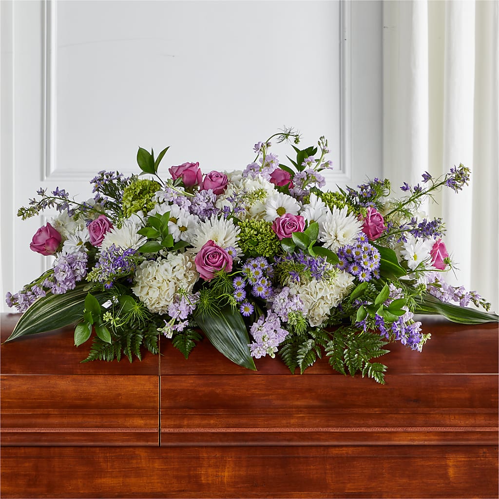 Meadows of Serenity Casket Spray – ANTOSZYK'S GARDEN CENTER & FLORIST SHOP, Butler PA