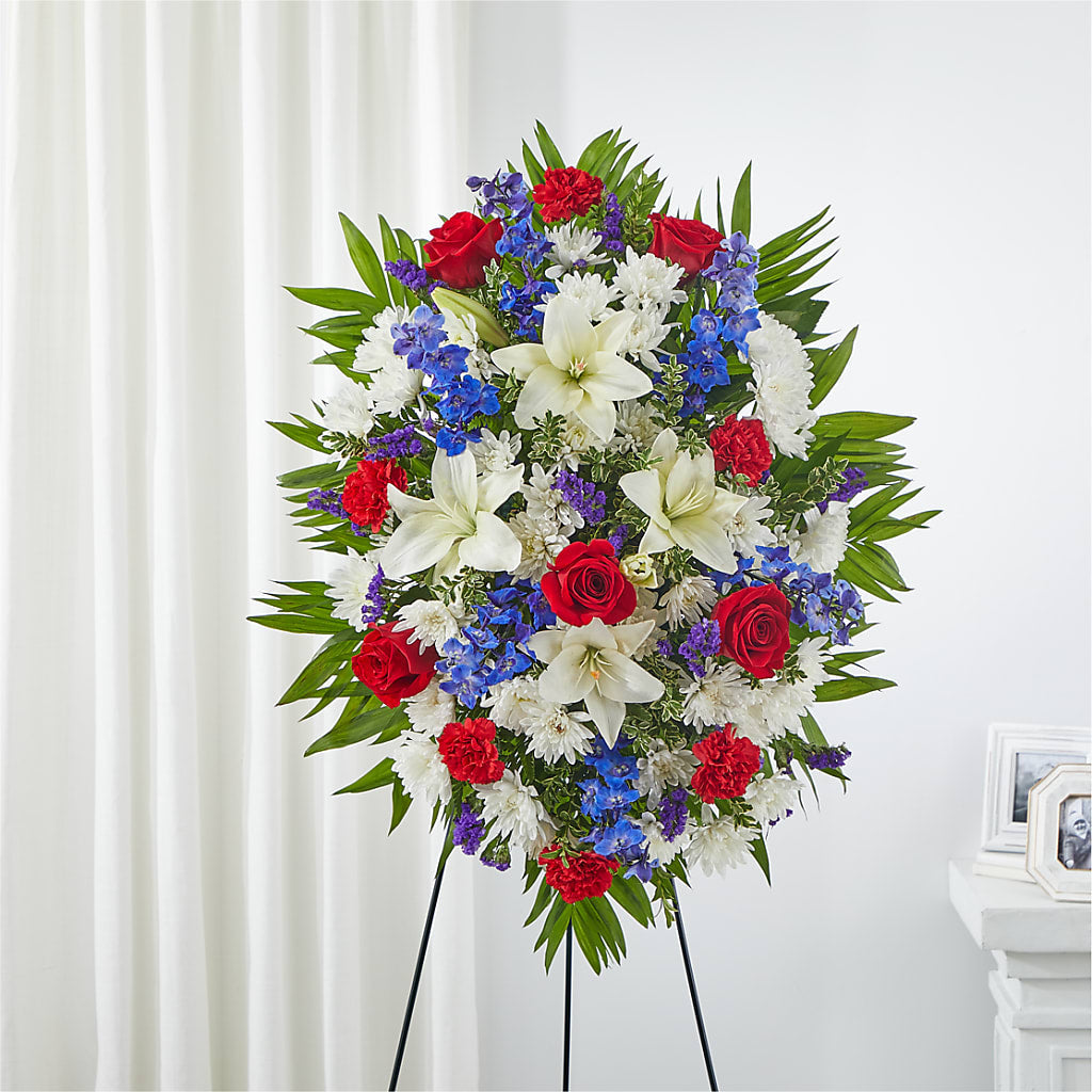 Cherished Service Standing Spray – ANTOSZYK'S GARDEN CENTER & FLORIST SHOP, Butler PA