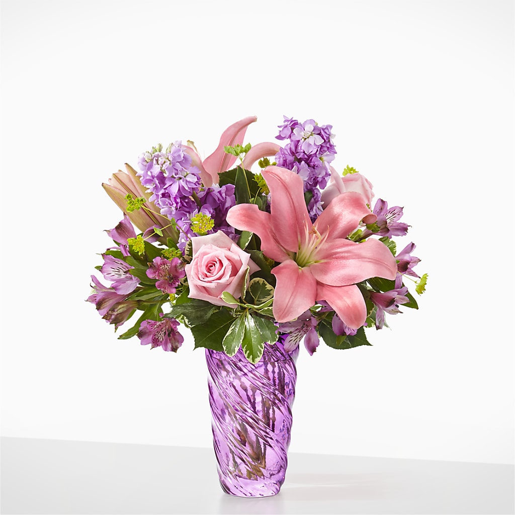 Precious Petals Bouquet with Luxe Swirl Vase – ANTOSZYK'S GARDEN CENTER & FLORIST SHOP, Butler PA