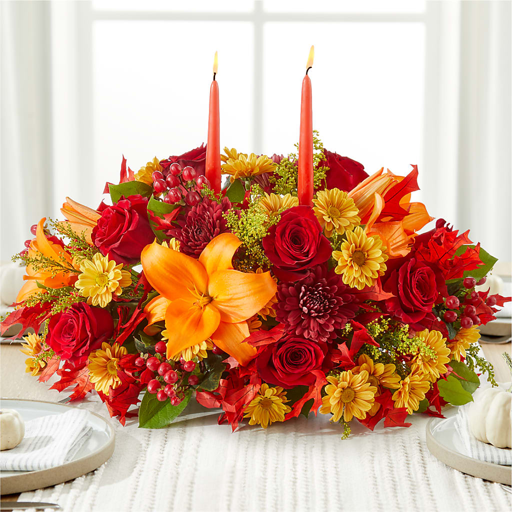 Autumn's Embrace Centerpiece – ANTOSZYK'S GARDEN CENTER & FLORIST SHOP, Butler PA