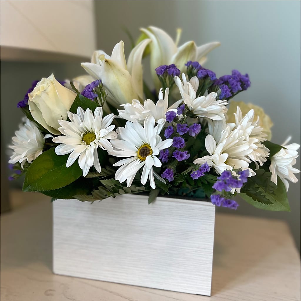 Beyond Blue Box Bouquet – ANTOSZYK'S GARDEN CENTER & FLORIST SHOP, Butler PA