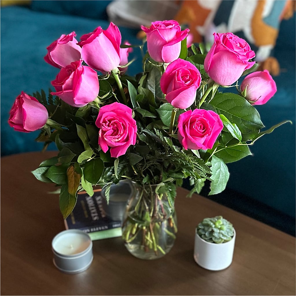 Long Stem Pink Rose Bouquet – ANTOSZYK'S GARDEN CENTER & FLORIST SHOP, Butler PA