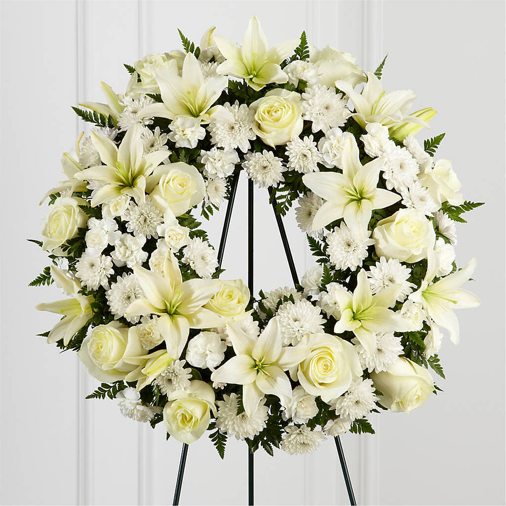 Treasured Tribute Wreath – ANTOSZYK'S GARDEN CENTER & FLORIST SHOP, Butler PA