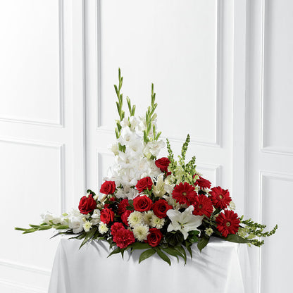 Crimson & White Arrangement – ANTOSZYK'S GARDEN CENTER & FLORIST SHOP, Butler PA