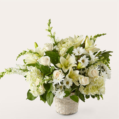 Ivory Elegance Floral Basket