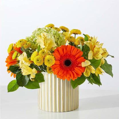 Autumn Sunshine Bouquet with Ivory Vase – ANTOSZYK'S GARDEN CENTER & FLORIST SHOP, Butler PA