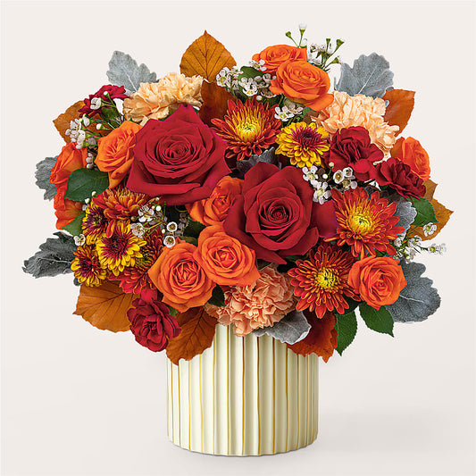 Merlot Bouquet with Ivory Vase – ANTOSZYK'S GARDEN CENTER & FLORIST SHOP, Butler PA