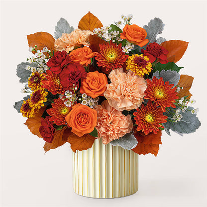 Merlot Bouquet with Ivory Vase – ANTOSZYK'S GARDEN CENTER & FLORIST SHOP, Butler PA