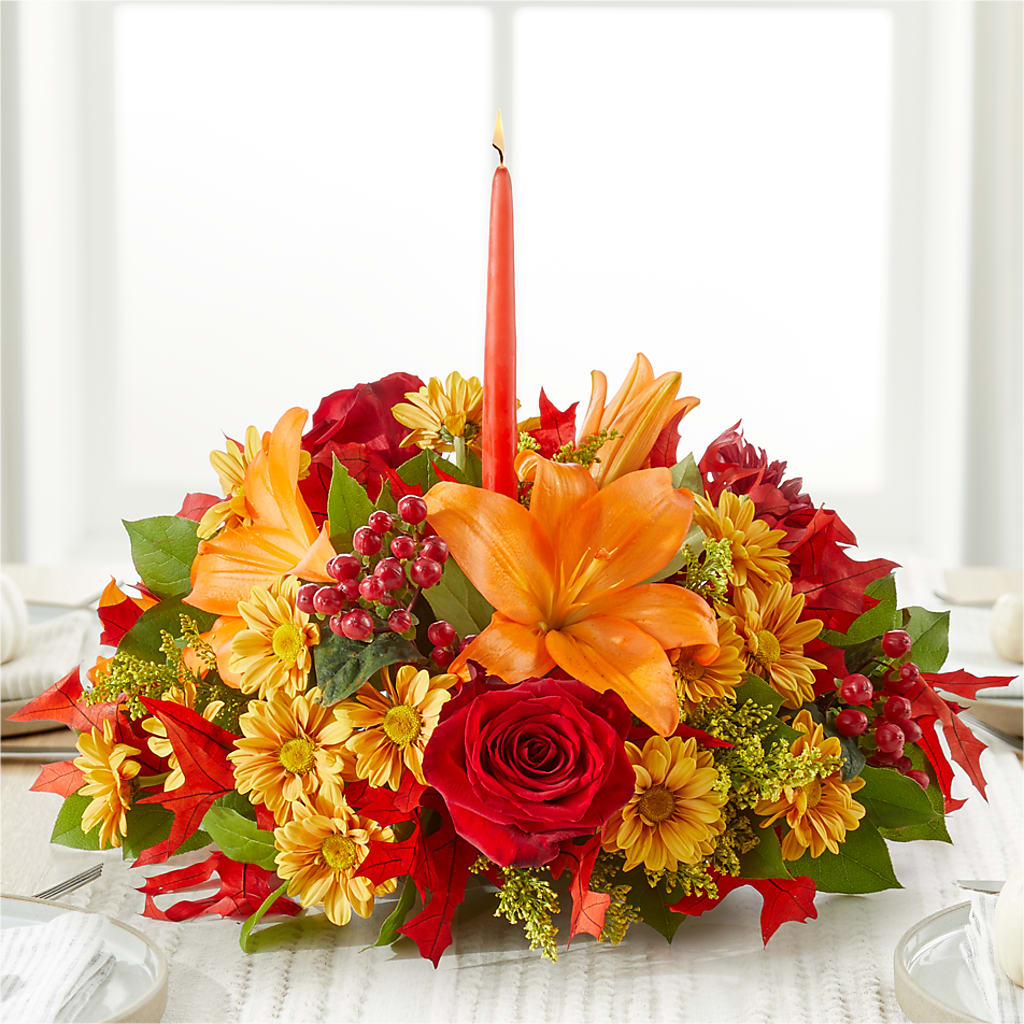 Autumn's Embrace Centerpiece – ANTOSZYK'S GARDEN CENTER & FLORIST SHOP, Butler PA