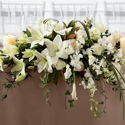 White Linen Arrangement – ANTOSZYK'S GARDEN CENTER & FLORIST SHOP, Butler PA