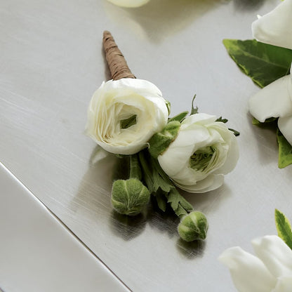 White Ranunculus Boutonniere – ANTOSZYK'S GARDEN CENTER & FLORIST SHOP, Butler PA